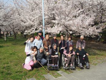 桜の下で集合写真１